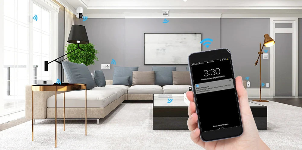 Smartphone displaying notification.