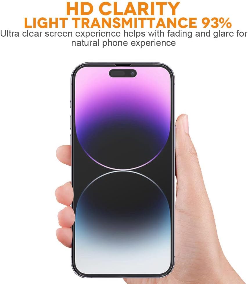 Smartphone with screen protector.