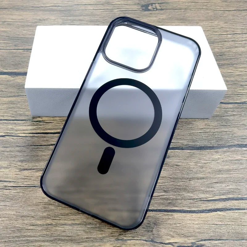 Smoked gray phone case with MagSafe.