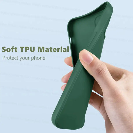 the iphone case is held up in the hand