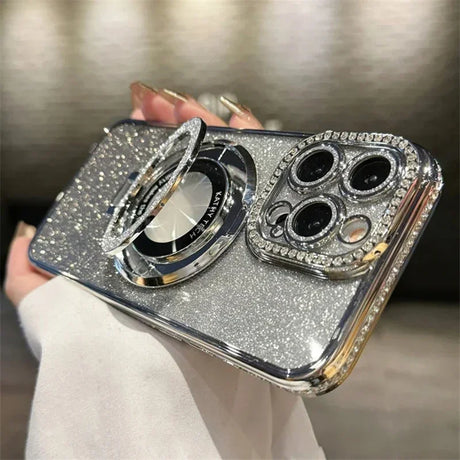 Sparkly, jeweled phone case.