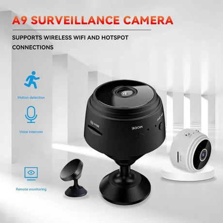 a surveillance camera with a camera stand