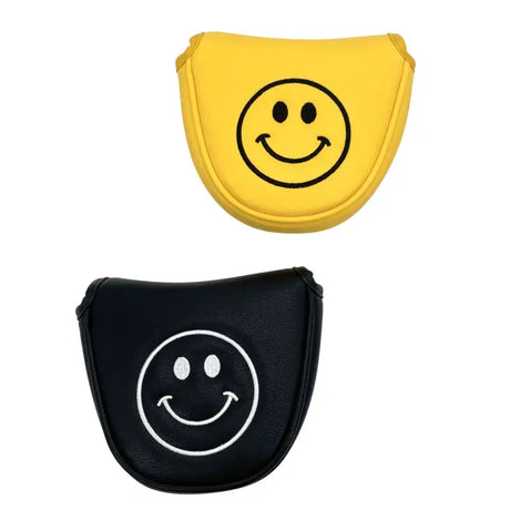 a close up of a smiley face bag with a smiley face on it