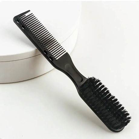 a black brush with a white box in the background