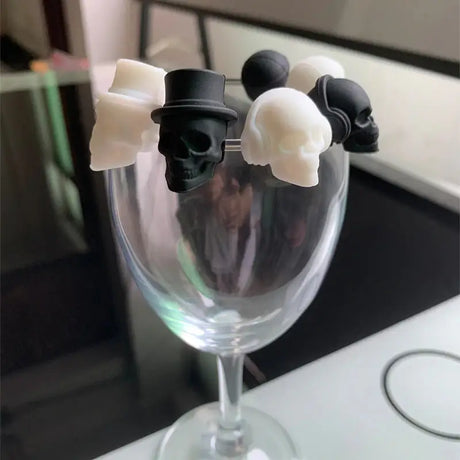 a wine glass with a bow on it