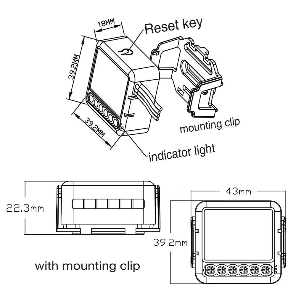 Technical drawing of a digital display device with dimensions.