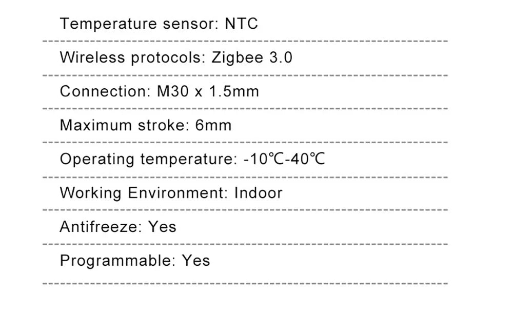 Technical specifications of a device.