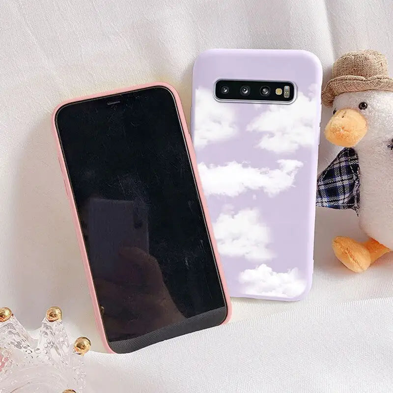 a phone case with a teddy bear on it
