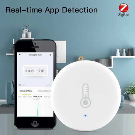 Temperature and humidity sensor with smartphone app.