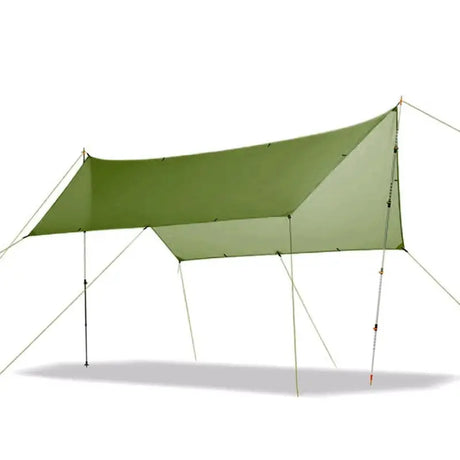 the tent is attached to the roof