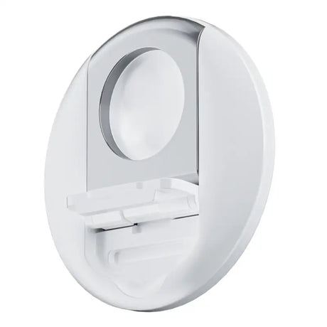 the white plastic door stopper is shown with a circular shape