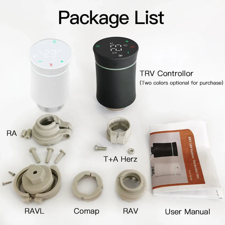 Thermostatic radiator valve package.