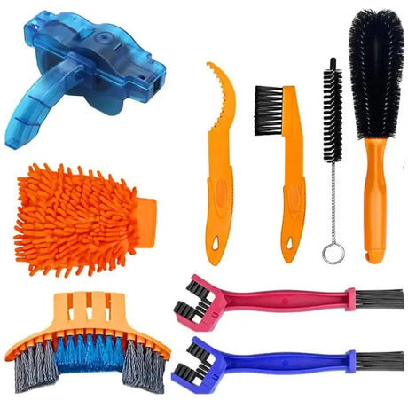 a bunch of different cleaning tools