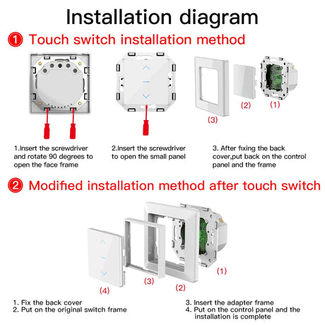 Touch switch installation diagram.