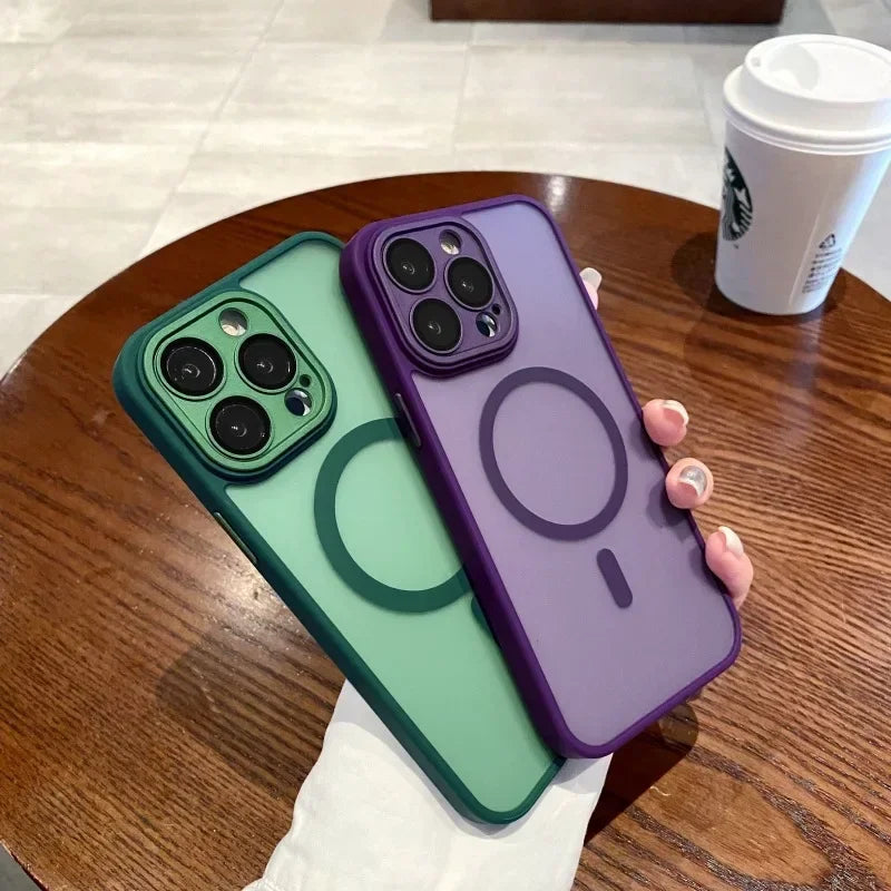 Two colorful phone cases.