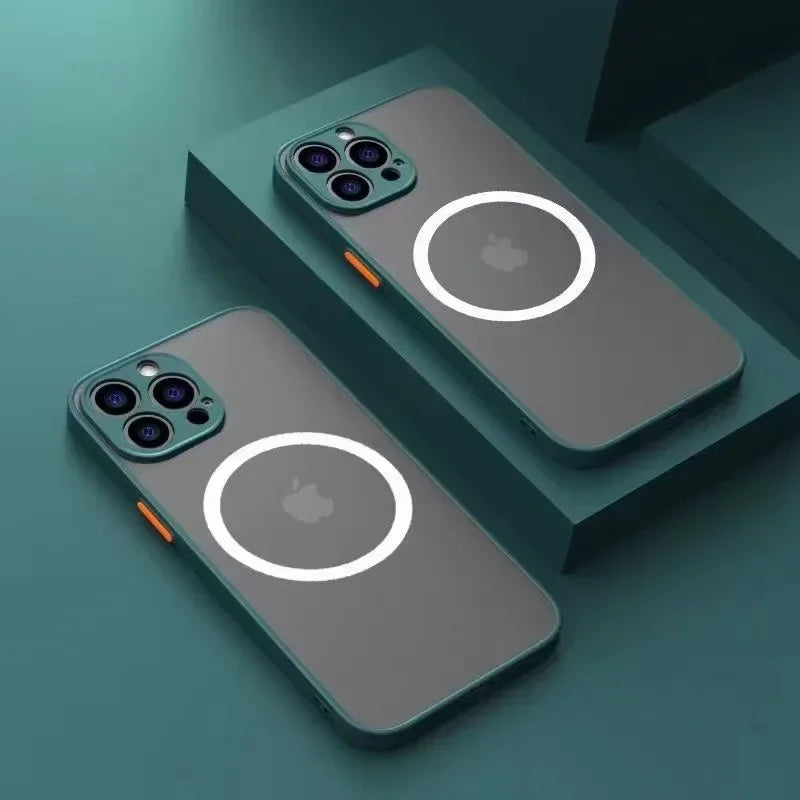 Two iPhone cases with MagSafe rings.