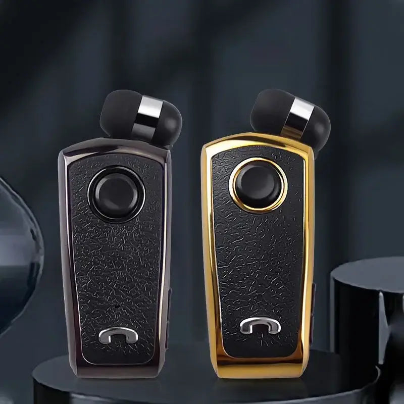 There are two different types of speakers on a table