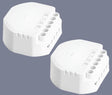 two white smoke detector smoke detectors with the text apple home not supported