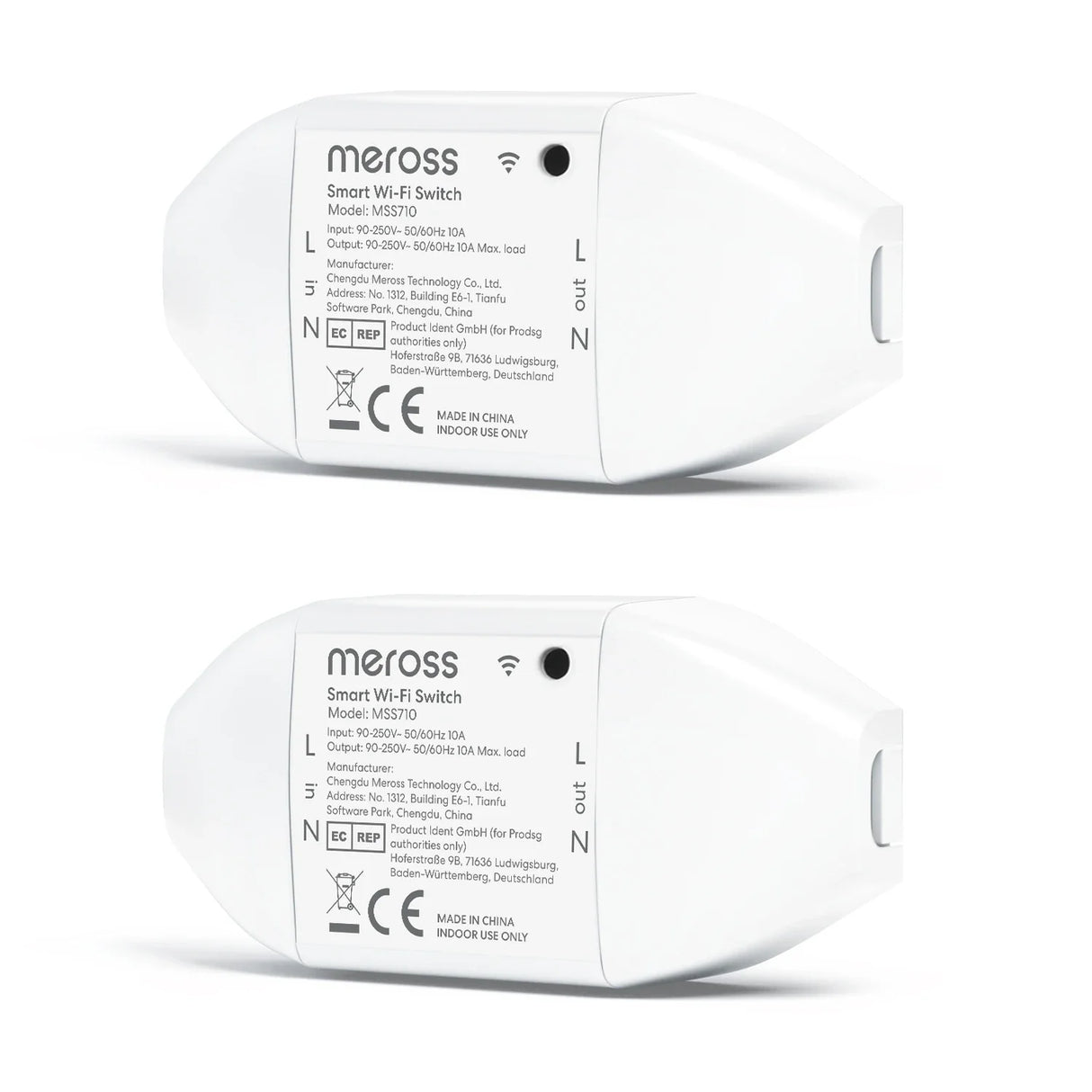 two white usbs with the same logo