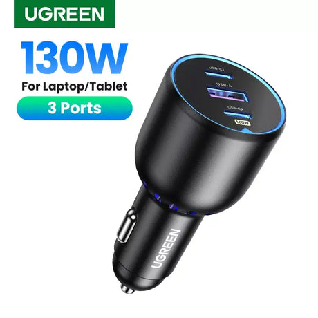 ugreen 3 port usb car charger with 3 ports