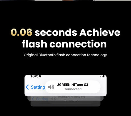 UGREEN HiTune S3 connected to a phone.