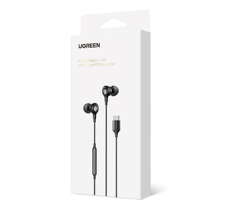 UGREEN USB-C wired earphones in packaging.