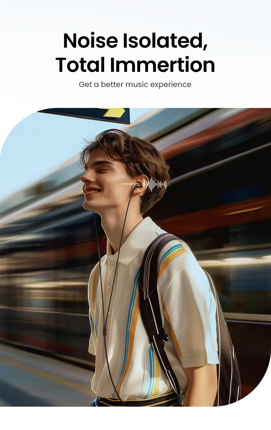 UGREEN Wired HiFi Earbuds with Microphone - Stereo Dynamic Headphones