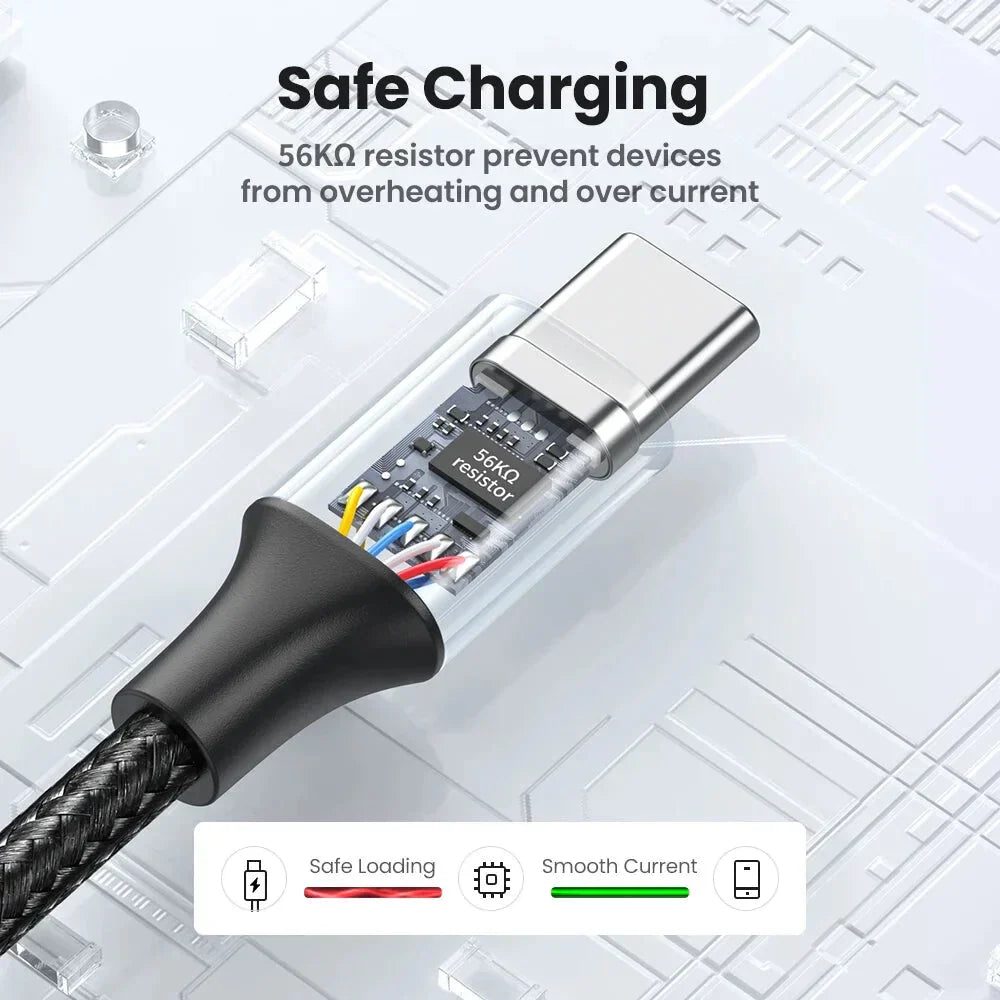 The usb cable is connected to a usb