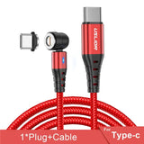 anker type c cable with a red braid and a black cord