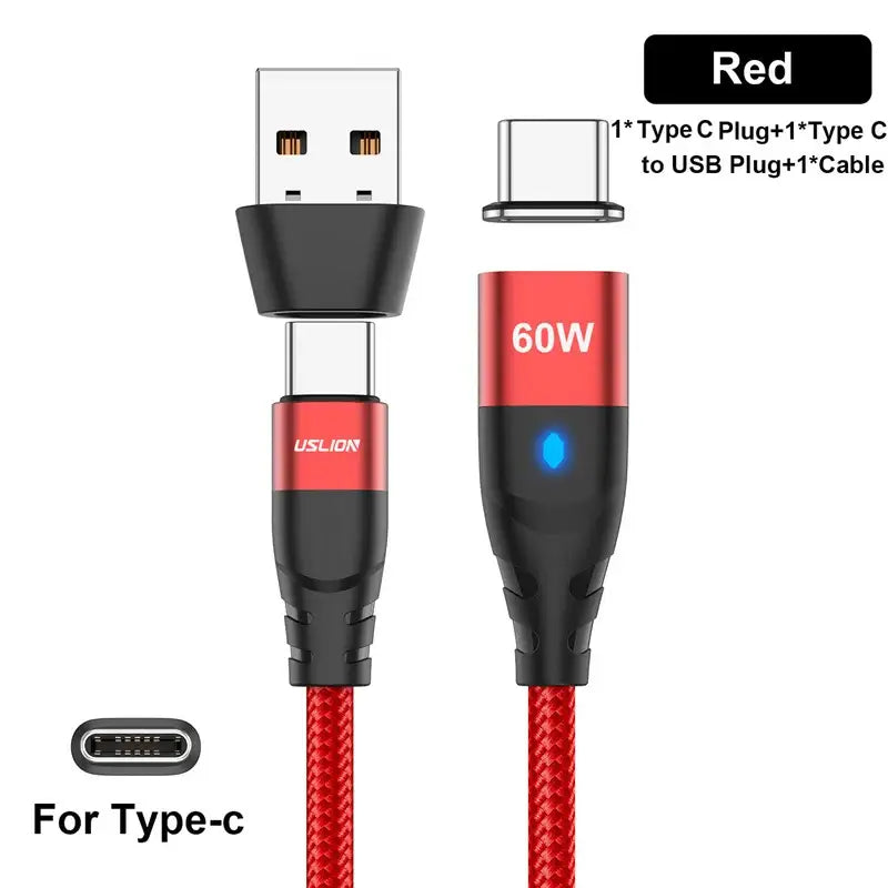 a close up of a red and black usb cable connected to a usb cable
