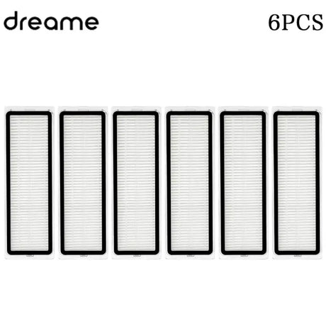 a set of four white air filters