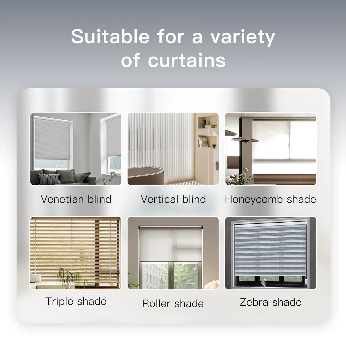 Variety of window shades.
