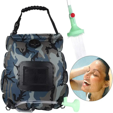 a waterproof bag with a bottle and a spray bottle