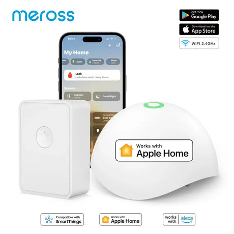 a white apple homekit with a smart home button and a smart phone