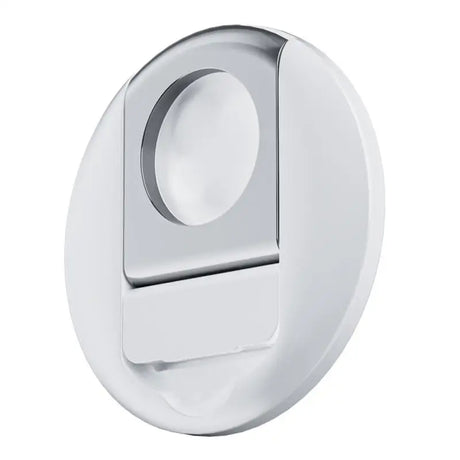 the white button on the white surface