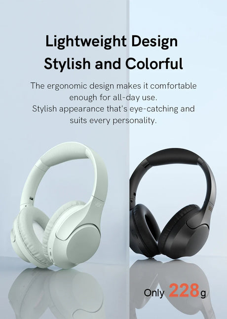 White and black headphones.