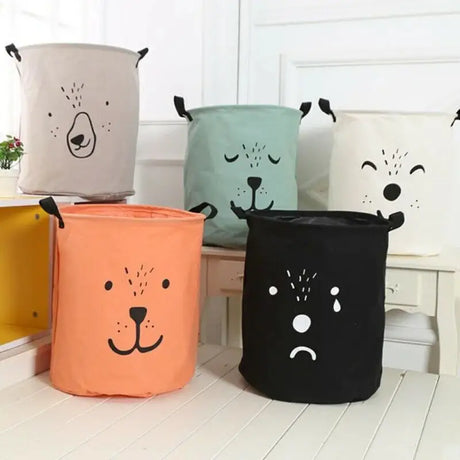 four different color cute animal storage bags