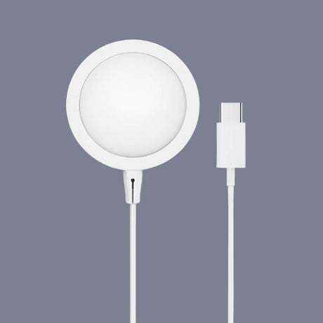 a white wall light with a cable attached
