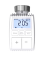 White digital radiator thermostat.