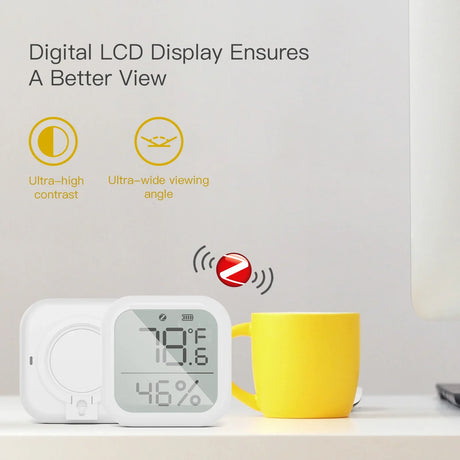 White digital thermometer.