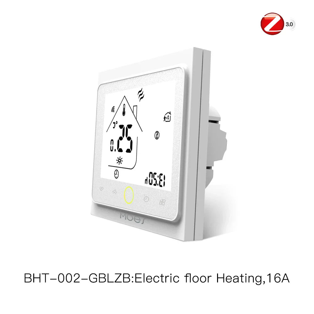 White digital thermostat.