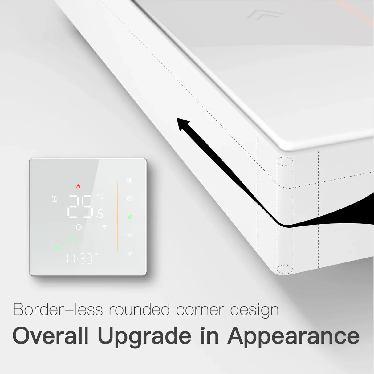 White digital thermostat.