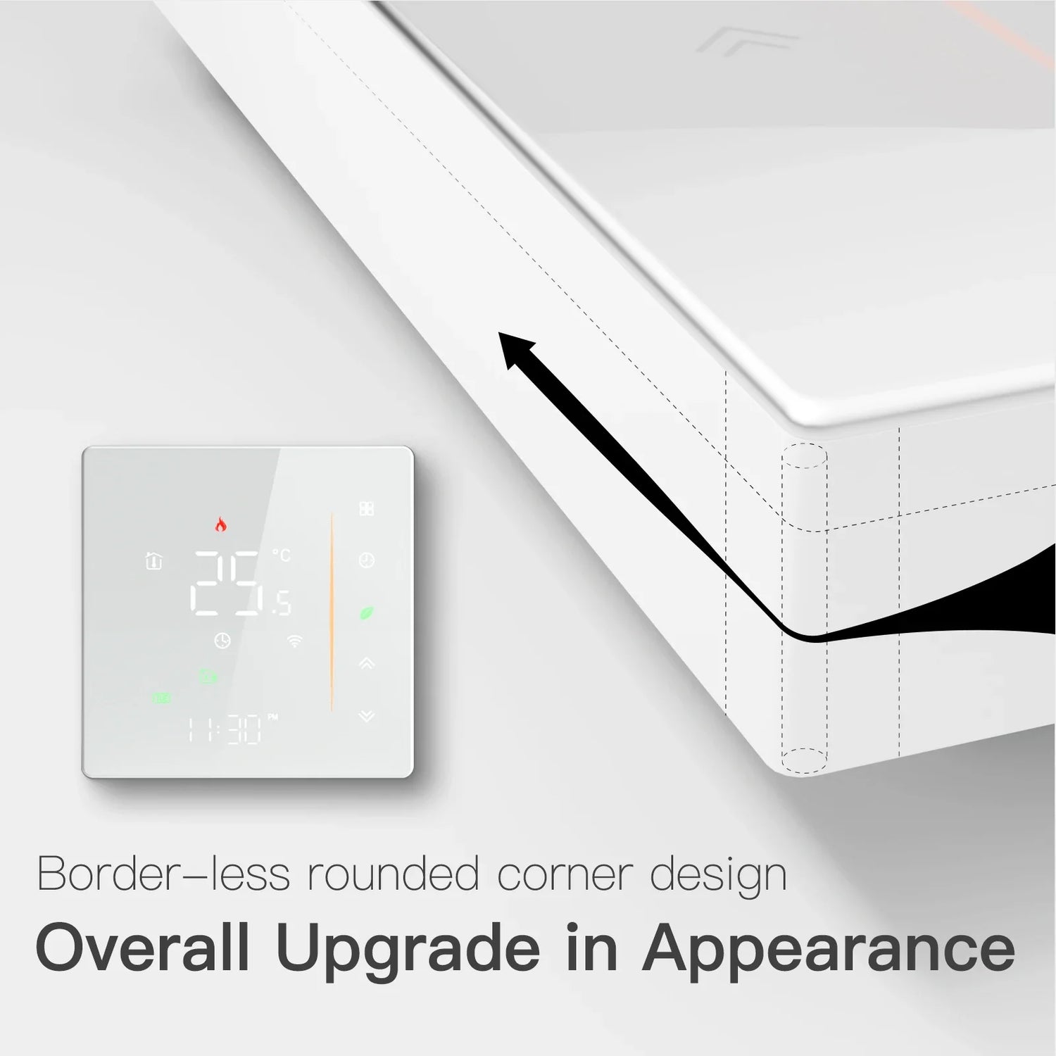 White digital thermostat.