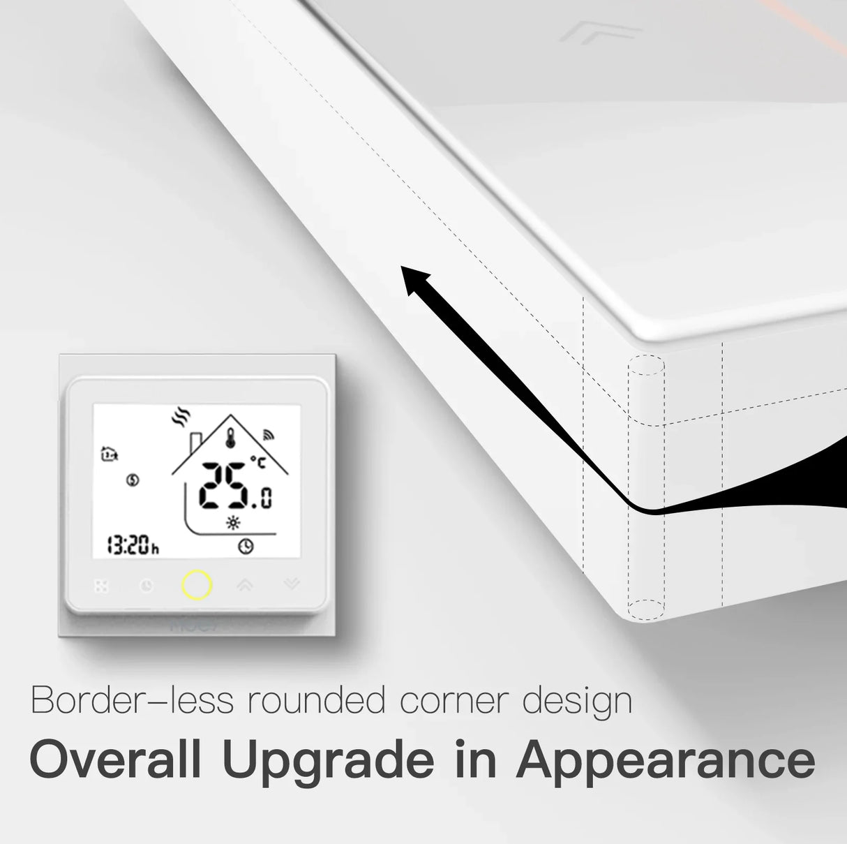 White digital thermostat.