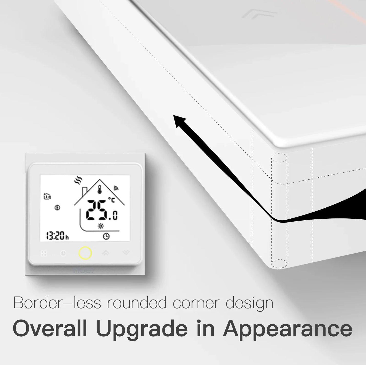 White digital thermostat.