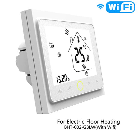 White digital thermostat.