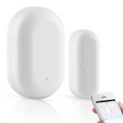 White door/window sensor with smartphone.