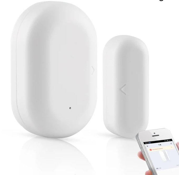 White door and window sensor.