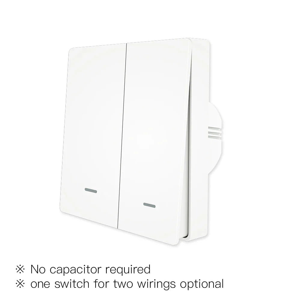 White double light switch.