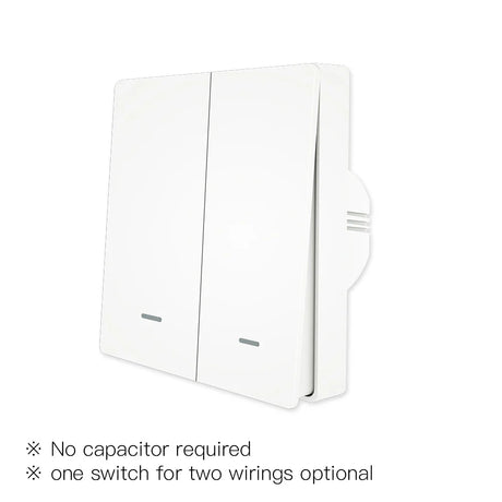 White double light switch.